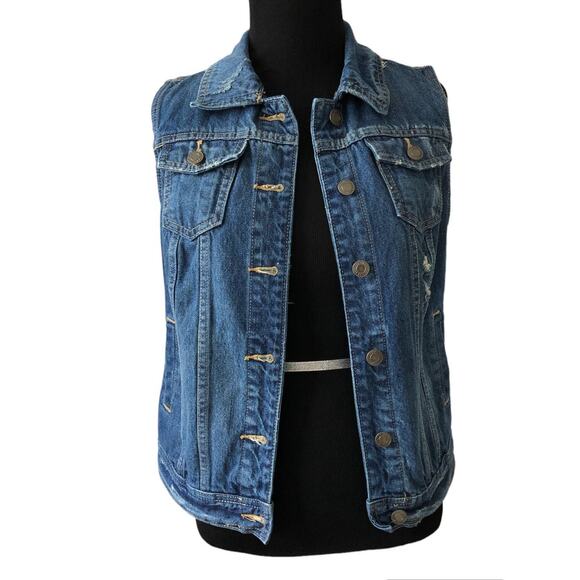 Mossimo Supply Co Denim Jean Vest Size SP - Picture 1 of 4